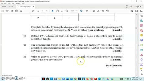 Cape Geography Unit Paper Questions Module Youtube