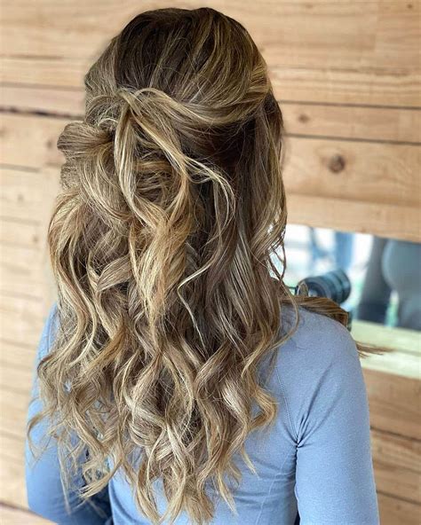 30 prettiest half up half down prom hairstyles for 2022