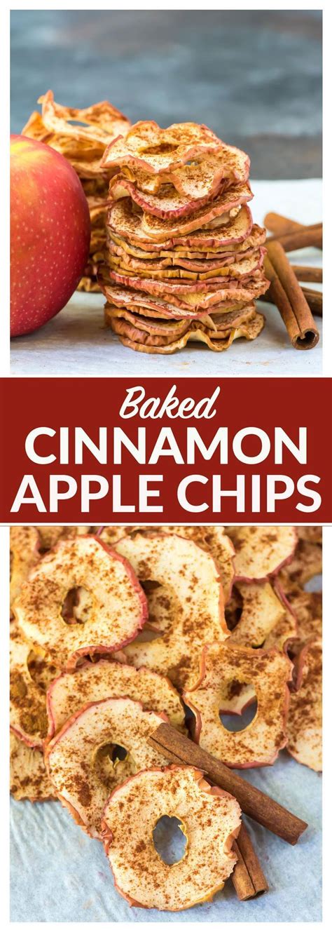 Crispy Baked Cinnamon Apple Chips Simple Oven Recipe No Sugar Or