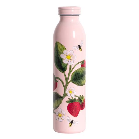 Orchard Strawberries Water Bottle Kelly Green By Punch Studio