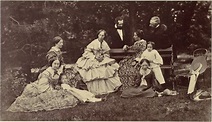 group portrait in the garden ~ 1850s-60s – costume cocktail