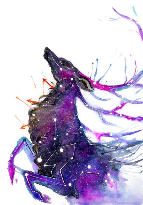 Galaxy Deer By Rubisfirenos On Deviantart