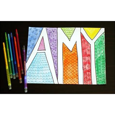 Get Colorful With Doodle Names Make And Takes Elementary Art