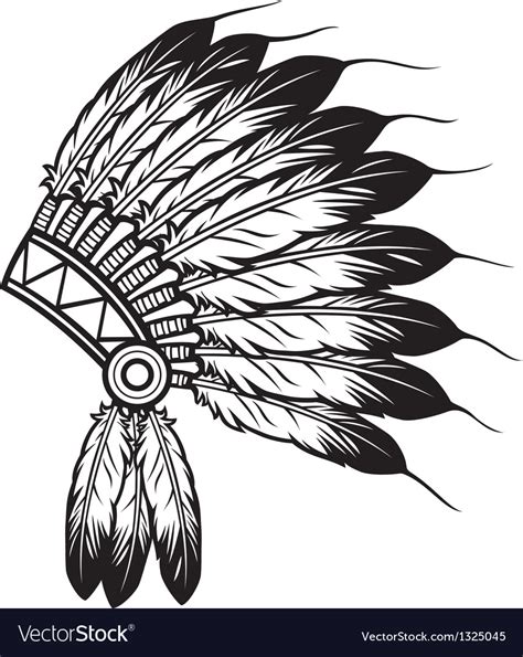 Download Native american indian chief headdress Royalty Free Vector