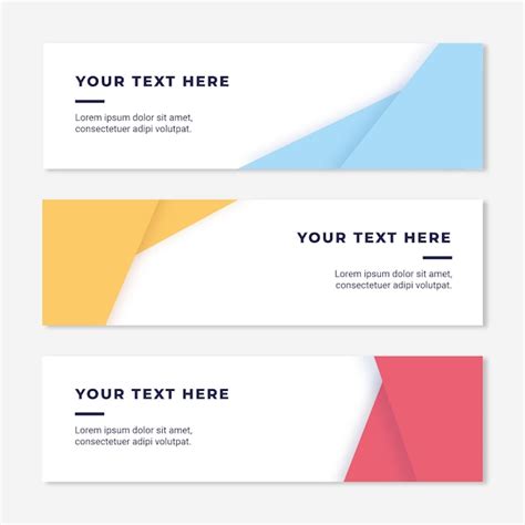 Premium Vector Colorful And Elegant Abstract Website Banners