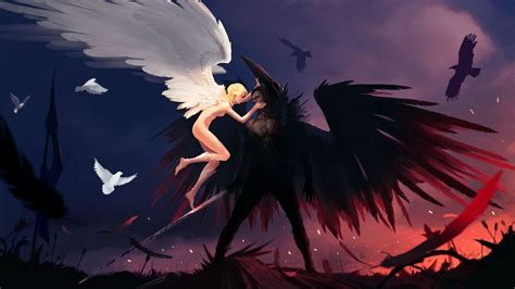 Anime Angel And Demon Wallpaper Anime Top Wallpaper