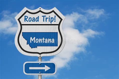 Montana Road Trip Highway Sign Stock Photo Image Of Trip States