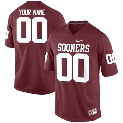 Nike Mens Oklahoma Sooners Custom Replica Football Jersey Crimson