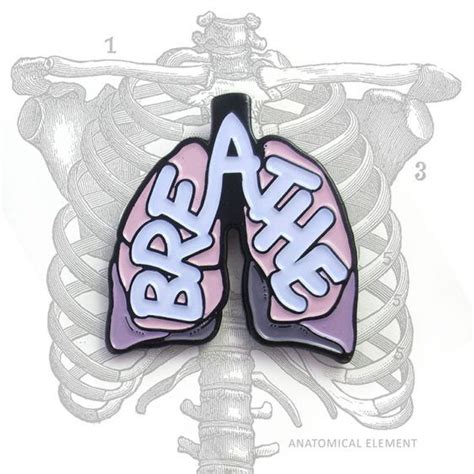 Anatomical Breathe Lungs Lapel Pin With Images Enamel Lapel Pin
