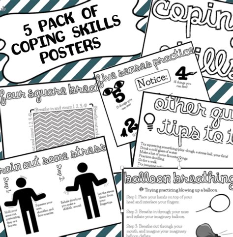 Coping Skills Poster Set Perfect For The Trauma Informed School