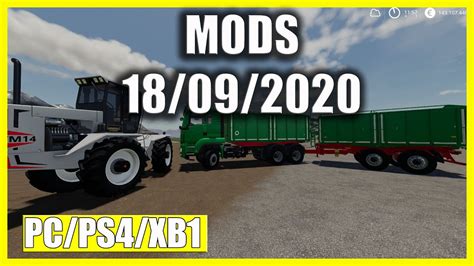 💻🎮🚚 Mods Para Farming Simulator 19 18092020 Pcps4xb1 💻🎮👈 Youtube