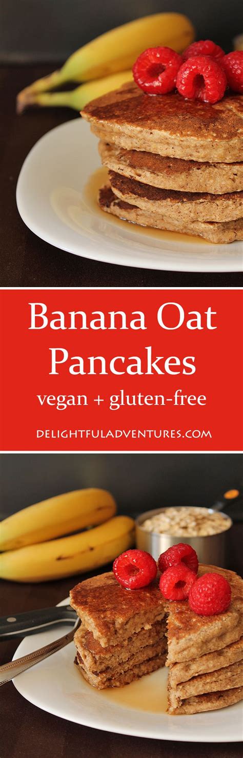 Banana Oat Pancakes Vegan Gf Recipe Banana Oat Pancakes Vegan
