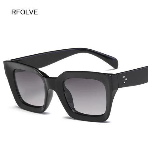 rfolve new fashion brand designer square women sunglasses elegant rivets retro style sunglasses