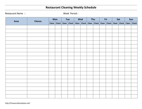 Chances are that from time to time you might want create forms using in office in order to easily capture user feedback or document a standard operating process. Free Cleaning Schedule Forms | excel format and payroll ...