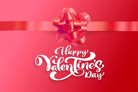 Vector Text Happy Valentines Day Typography Design For Greeting Card