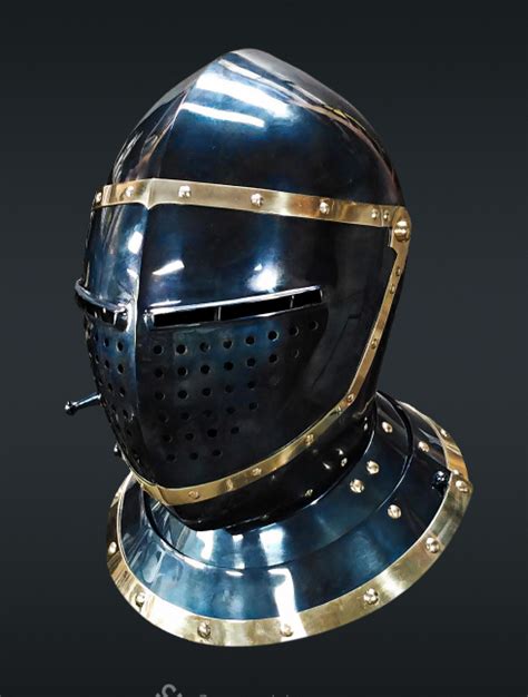 European Medieval Closed Helmet Armet 16th Century