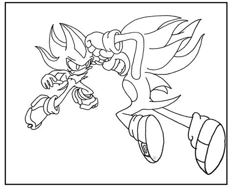 Sonic Shadow Coloring Pages