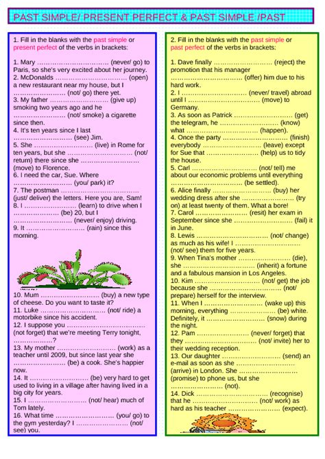 Present Perfect And Past Simple