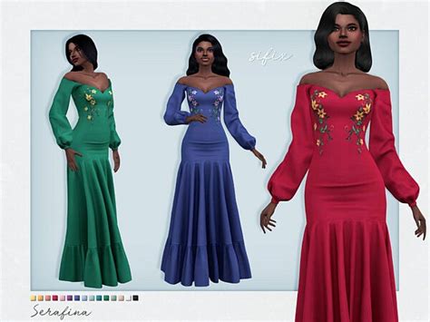 Serafina Dress By Sifix From Tsr • Sims 4 Downloads