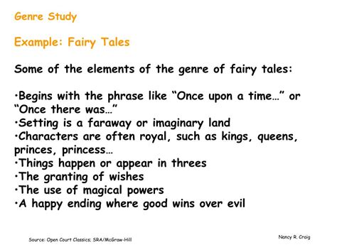 Ppt Example Fairy Tales Some Of The Elements Of The Genre Of Fairy