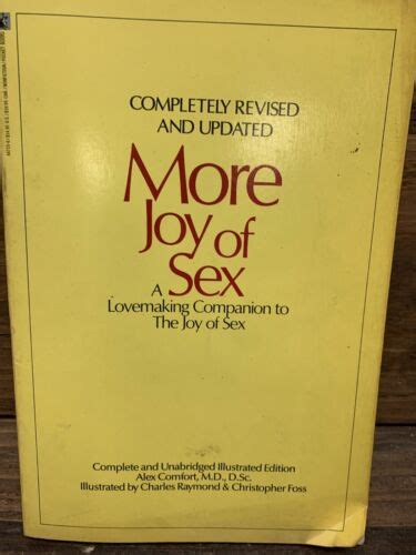 More Joy Of Sex A Lovemaking Companion To The Joy Of Sex Illustrated 1973 Book Ebay