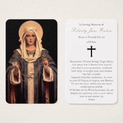 5 out of 5 stars. Prayer Cards | Mary Rosary | Zazzle.com in 2021 | Prayer ...