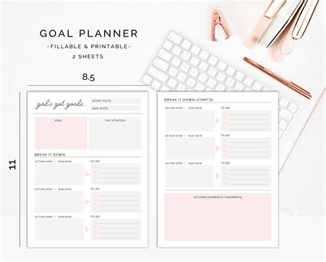 Goals Printable To Do Lists Printable Printable Planner Printables