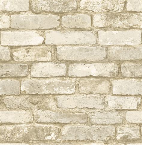 Chesapeake Oxford White Brick Texture Wallpaper