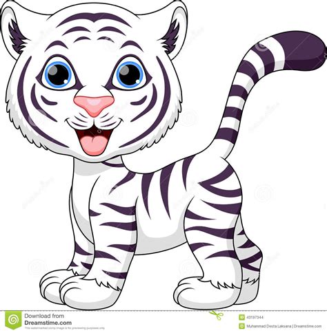 Cute Tiger Cartoon Stock Illustration Image 43197344