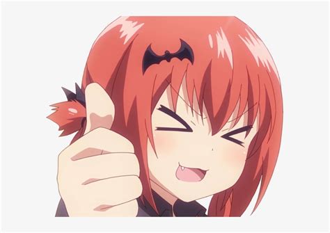 Become A Satania Follower Today Anime Emoji Thumbs Up