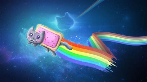 Lindo Fondo De Pantalla Nyan Cat Fondo De Pantalla De Gato Nyan