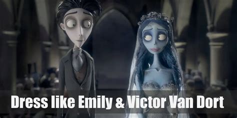 Emily And Victor Van Dort Corpse Bride Costume For Cosplay And Halloween