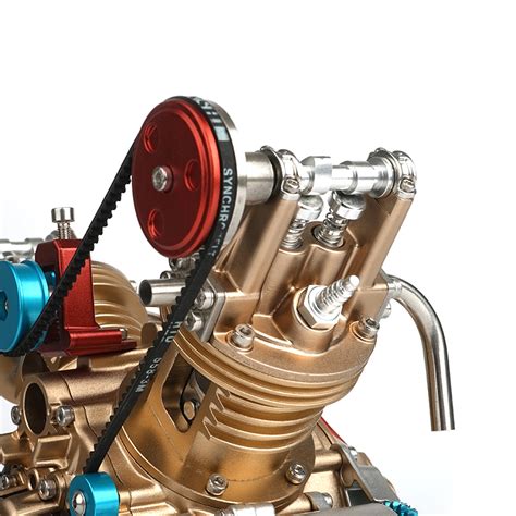 Mini Diy Engine Model Toy Full Metal Assembling V2 Double Cylinder Car