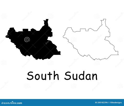 Map Of Sudan Outline Silhouette Of Sudan Map Vector I