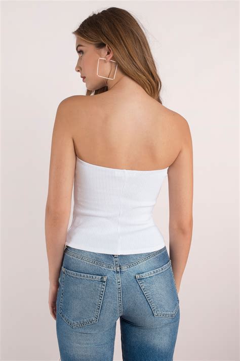 Cute White Basic Top Tube Top White Top White Basic