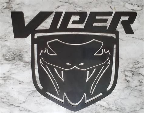 American Sports Car Dodge Viper Emblem Logo Sign Aggressive Etsy