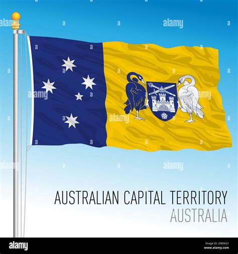australian capital territory flag state and territory australia vector illustration stock