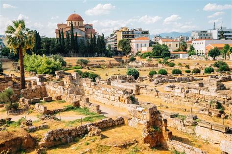 Kerameikos Cemetery Ancient Ruins In Athens Greece Stock Photo Image