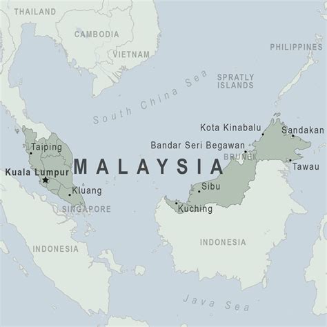 Malaysia Map For Kids