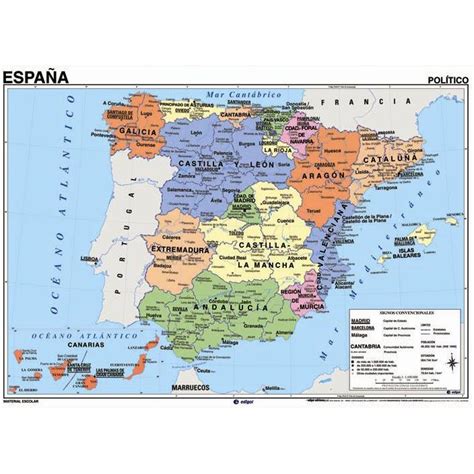 Welcome to google maps spain locations list, welcome to the place where google maps sightseeing make sense! Spain (Political & Physical) in Spanish - The Map Shop
