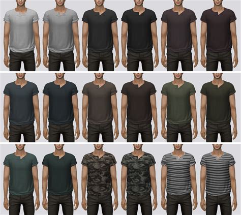Rolled Sleeve T Shirt Darte77 Custom Content For Ts4 How To Roll