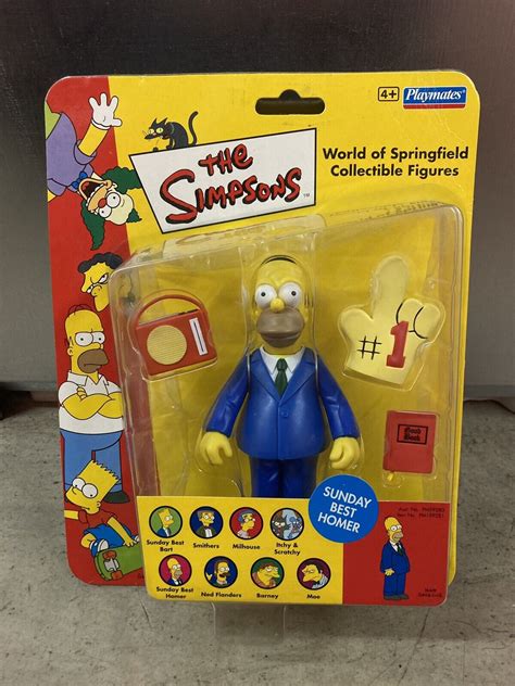 Playmates Simpsons Wos Interactive Sunday Best Homer Uk Version Rare Ebay