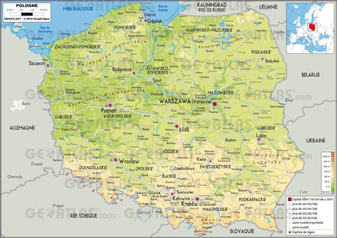 Voir plus d'idées sur le thème carte europe, carte, géographie. Carte de la Pologne - Plusieurs cartes du pays de l'Est de ...