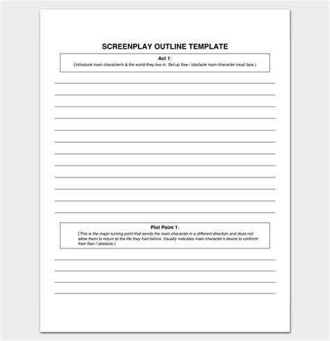 Script Outline Template 12 Examples For Word And Pdf Format Short Film