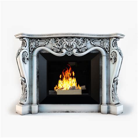 3d Classic Fireplace Cgtrader