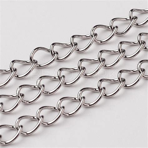 304 Stainless Steel Twisted Chains Soldered Stainless Steel Color