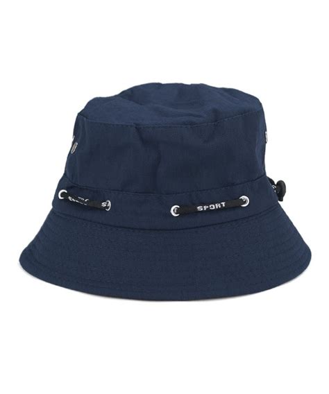 Blank Adjustable Cotton Twill Bucket Hat Outdoor Summer Hat Navy Blue