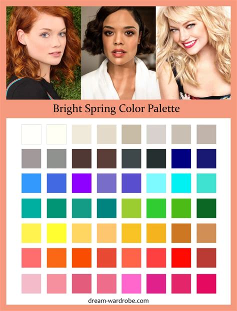 Bright Spring Color Palette And Wardrobe Guide Dream Wardrobe Clear