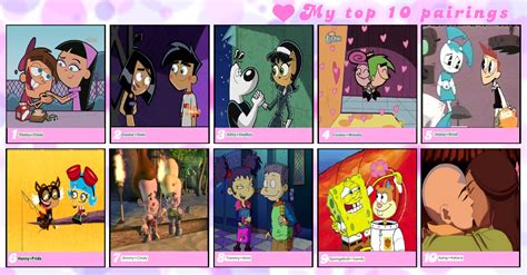 My Top 10 Nickelodeon Couples By Wg2020tv On Deviantart