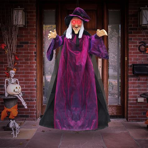 Evoio Halloween Talking Witch Decorations 787 Hanging Animated